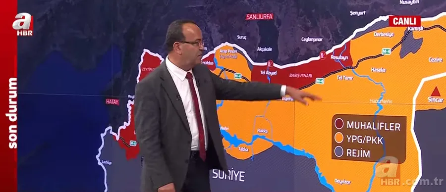 Hangi terör hedefleri vuruldu? 5. kara harekatı gelir mi? Harita üzerinde tek tek gösterdi | A HABER SURİYE SINIRINDA 20