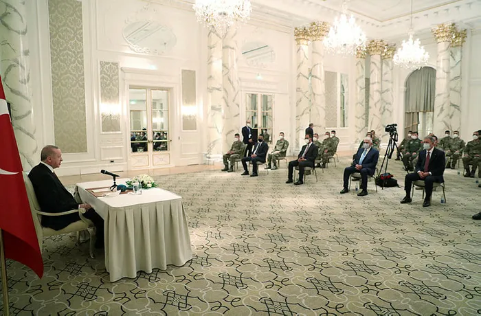 Son dakika: Başkan Erdoğan, Azerbaycan Görev Grubu'ndaki askerleri kabul etti - 3