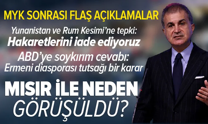 Son dakika: AK Parti Sözcüsü Ömer Çelik'ten MYK sonrası önemli açıklamalar
