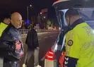 Alkollü sürücüden akılalmaz hareket