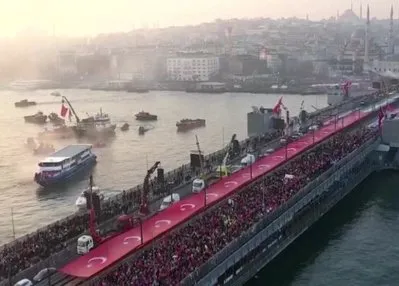 Galata’da tarihi Gazze mitingi!