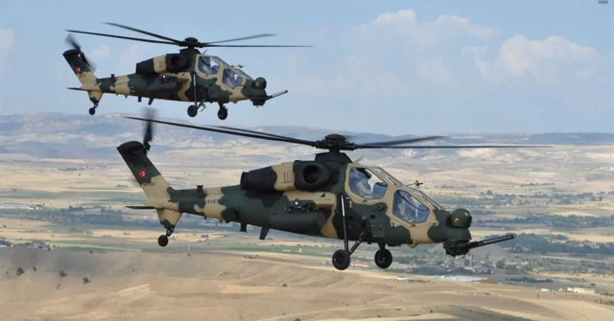 Türk savaş helikopterleri Azerbaycan'da...