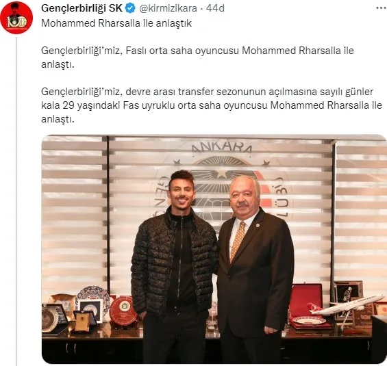 Gençlerbirliği Faslı futbolcu Mohammed Rharsalla'yı renklerine kattı - 2