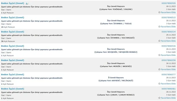 KPSS’SİZ MÜLAKATSIZ 29 BİN İŞÇİ ALINACAK! İŞKUR ilkokul mezunu alım yapacak kurumların listesini ve ilanları açıkladı