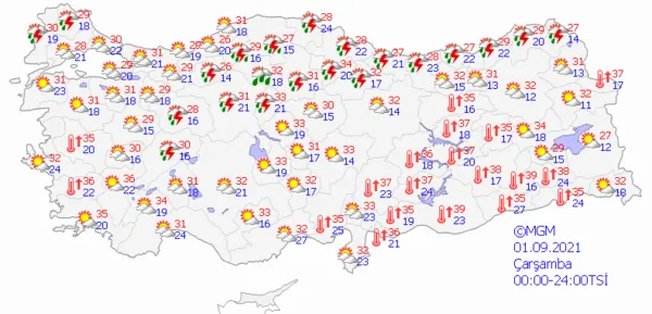 1630423723112.png Meteoroloji'den başta İstanbul ve Ankara olmak üzere çok sayıda ile son dakika sağanak yağış ve uyarısı! İstanbul Ankara İzmir'de bu hafta hava durumu nasıl olacak? - 9