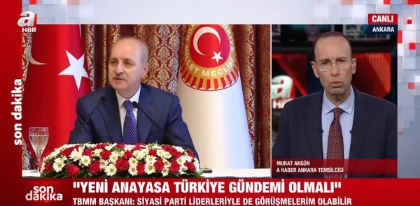 TBMM Başkanı Numan Kurtulmuş’tan yeni anayasa açıklaması: Türkiye’nin boynunun borcudur