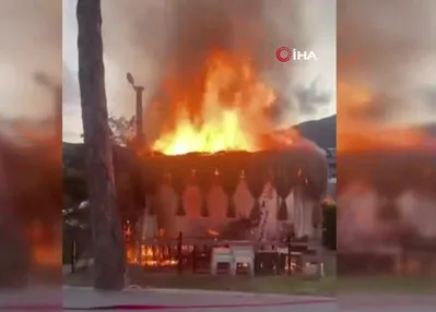 Erdek’te otelde yangın