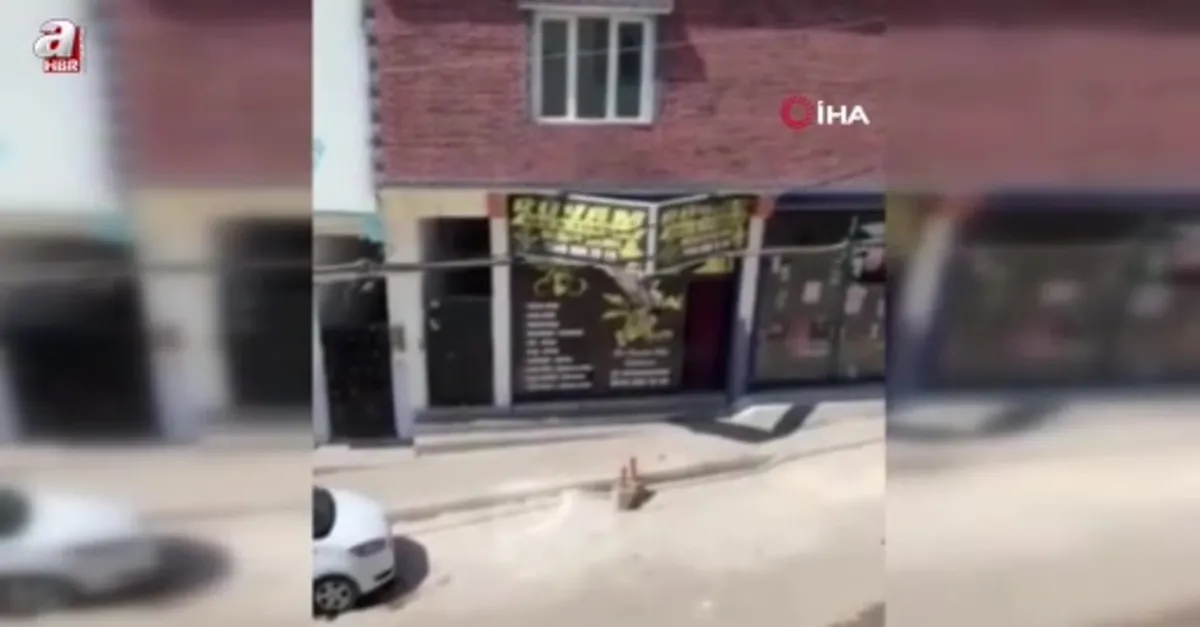 Tele takılan kuşu itfaiye kurtardı