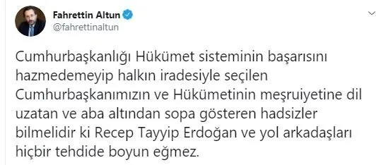 CHP’li Özgür Özel darbe imasıyla tehdit etti AK Parti ve İletişim Başkanı Fahrettin Altun’dan tepki geldi