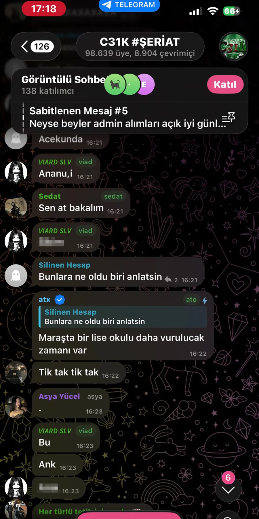 Okul saldırısı sonrası Discord ve Telegram üzerinden skandal mesajlaşmalar