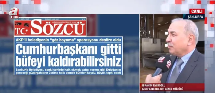 Sözcü Gazetesi’nin “Halk ekmek” çarpıtması boşa çıktı! A Haber’de sert tepki - 2