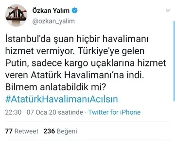 İstanbul Havalimanı’nı hazmedemeyenler yalana ve iftiraya sarıldı