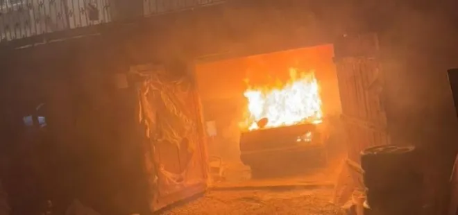 Ankara'da dehşet kaza! LPG tesisatı patladı Tofaş otomobil alev topuna döndü