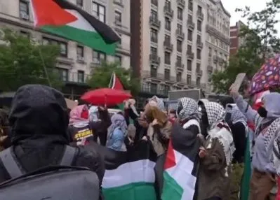 New York’ta Gazze’ye destek gösterisi!