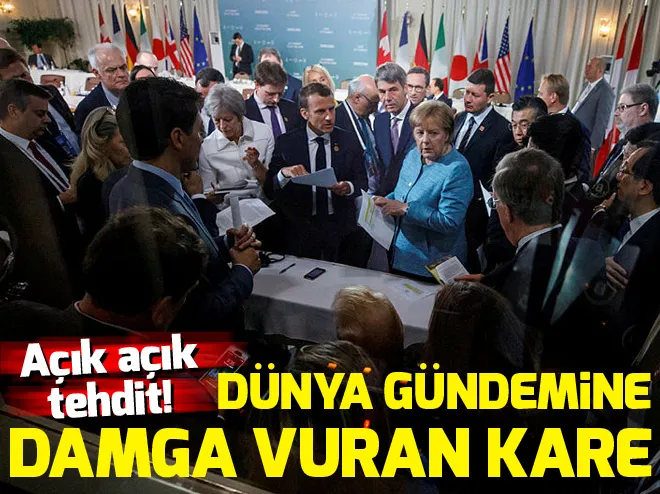 Dünya bu kareyi konuşuyor! G-7 zirvesine damga vuran fotoğraf