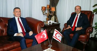 KKTC Cumhurbaşkanı Tatar'ın ilk konuğu Cumhurbaşkanı Yardımcısı Oktay oldu