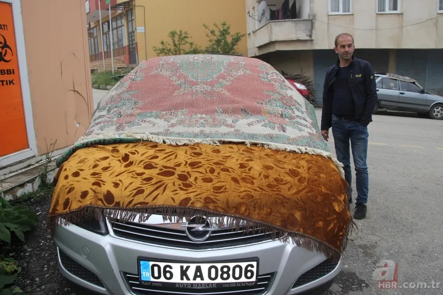 Ordu'da araçları doludan korumak için tahtalı önlem 6