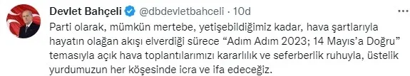 MHP Genel Başkanı Devlet Bahçeli’den flaş seçim açıklaması: Aziz milletim sıra sende