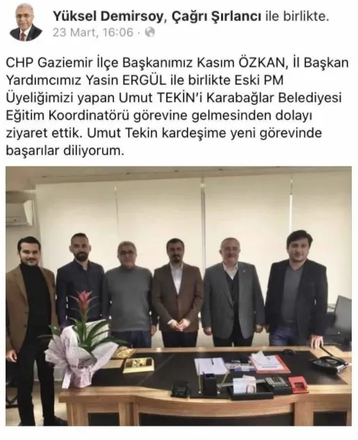 CHP'den hayali göreve atama! CHP'li Umut Tekin Karabağlar Belediyesi Eğitim Koordinatörü oldu
