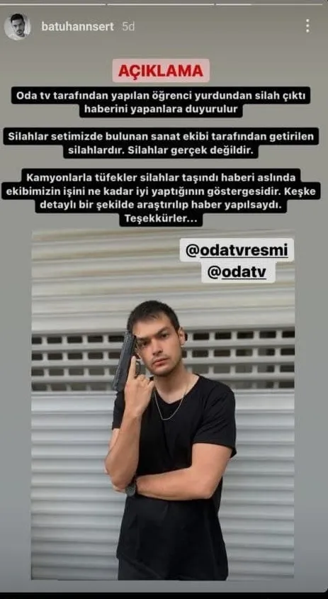 ODA TV’nin gerçek silah dediği silahlar film setine ait çıktı! Türkiye’de habercilik bu işte