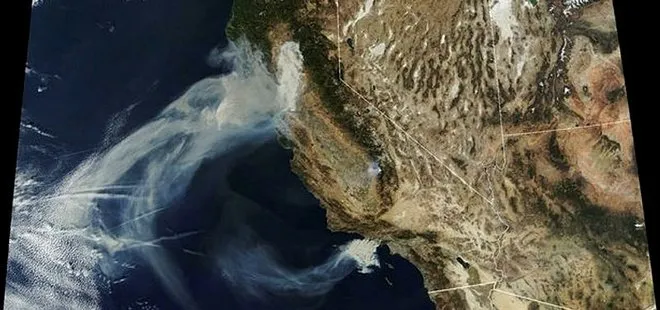NASA Kalifornia’daki yangını görüntüledi