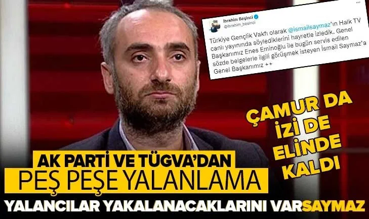 AK Parti ve TÜGVA’dan İsmail Saymaz’ın Halk TV’deki yalanlarına sert tepki