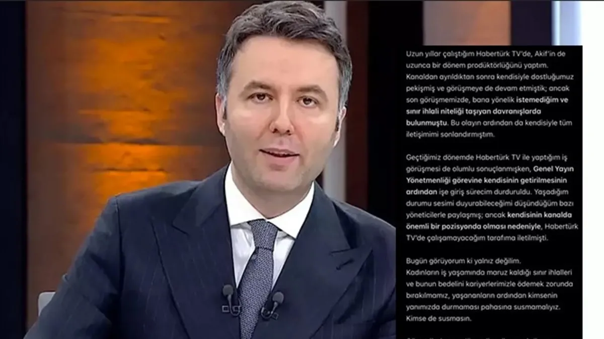 Eski Habertürk çalışanından Mehmet Akif Ersoy hakkında taciz itirafı