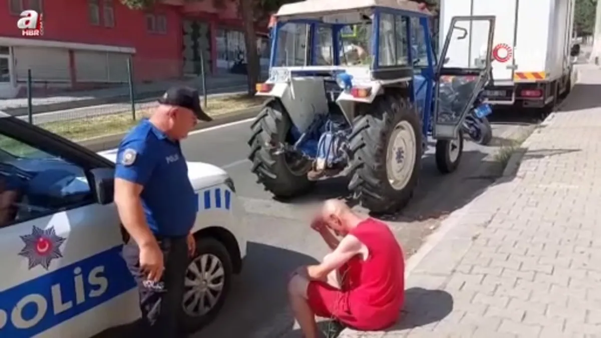 Samsun'da çaldığı traktörle gezerken yakalandı