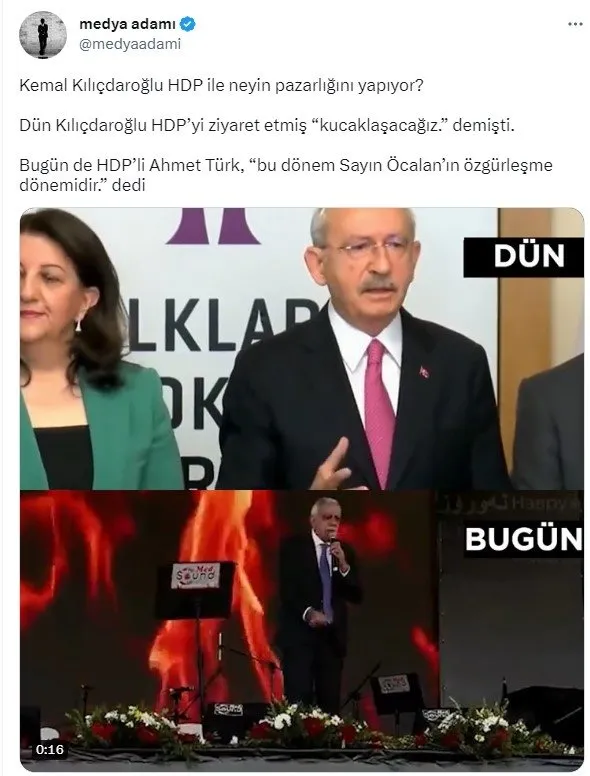 7’li koalisyonun Cumhurbaşkanı adayı Kemal Kılıçdaroğlu ve CHP'nin PKK-HDP ile ilişkileri