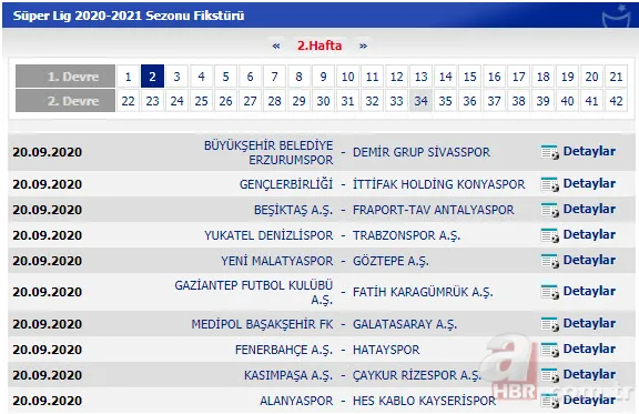 Süper Lig'de 2020/2021 sezonunun 42 haftalık fikstürü belli oldu! İşte Süper Lig'in 42 haftalık fikstürü 3