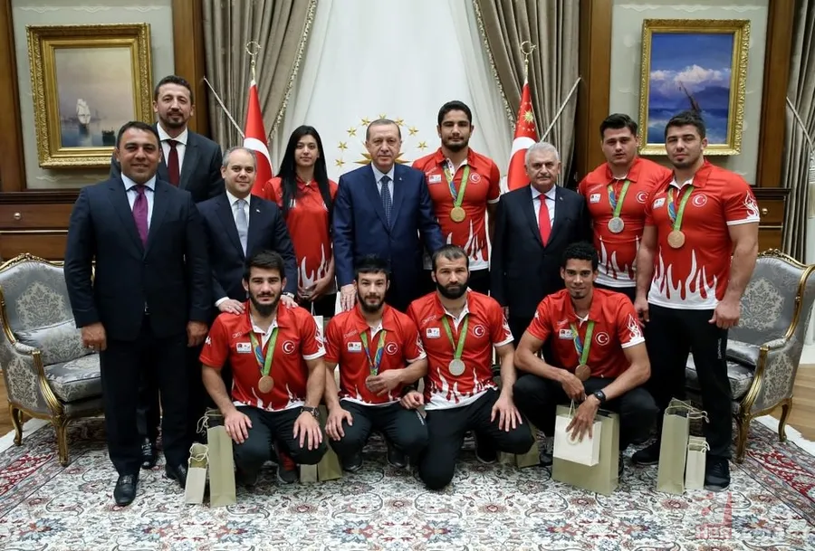 Erdoğan, Rio 2016 Olimpiyat Oyunlarında madalya kazanan Türk sporcuları kabul etti 19