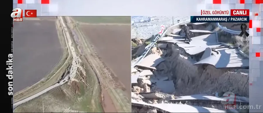 Deprem DEV çukurlara neden oldu! İşte ürküten YIKIM... Yol bu hale geldi 16