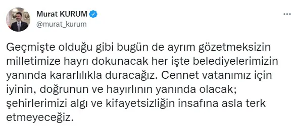 Çevre, Şehircilik ve İklim Değişikliği Bakanı Murat Kurum'dan algı operasyonlarına tepki! - 3
