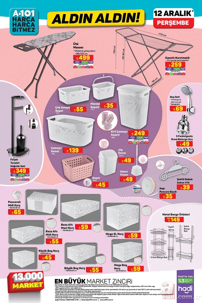 12 ARALIK A101 AKTÜEL KATALOG | Bu hafta A101 kataloğunda neler var? Blender, tava seti, çaydanlık, kurutmalık 7
