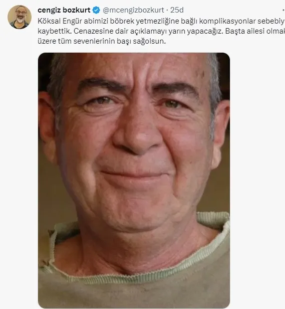 Oyuncu ve seslendirme sanatçısı Köksal Engür vefat etti | Köksal Engür kimdir?