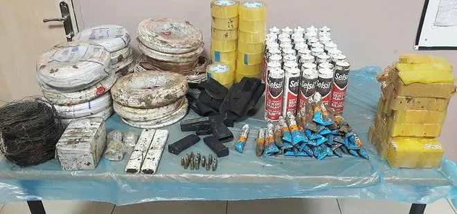 Bitlis'te PKK'lı teröristlere ait malzemeler imha edildi