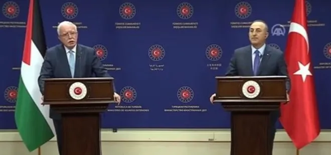 Dışişleri Bakanı Mevlüt Çavuşoğlu ve  Filistin Dışişleri Bakanı Riyad el-Maliki’den önemli açıklamalar | Flaş Türkiye çağrısı