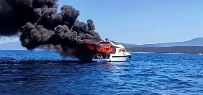 Bodrum’da panik anları: Milyon dolarlık tekne alev topuna döndü