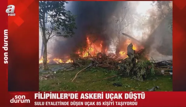 Son dakika: Filipinler'de askeri uçak düştü! Uçakta onlarca kişi vardı - 1