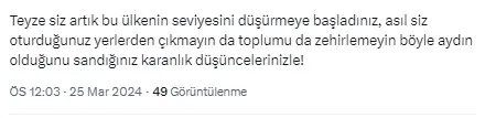 1711367190824.jpg Aydın'daki sokak röportajında konuşan yaşlı kadından başörtülü kadınlara alçak sözler: Öcü öcü dolaşıyorlar onları Aydın'da istemiyorum - 5