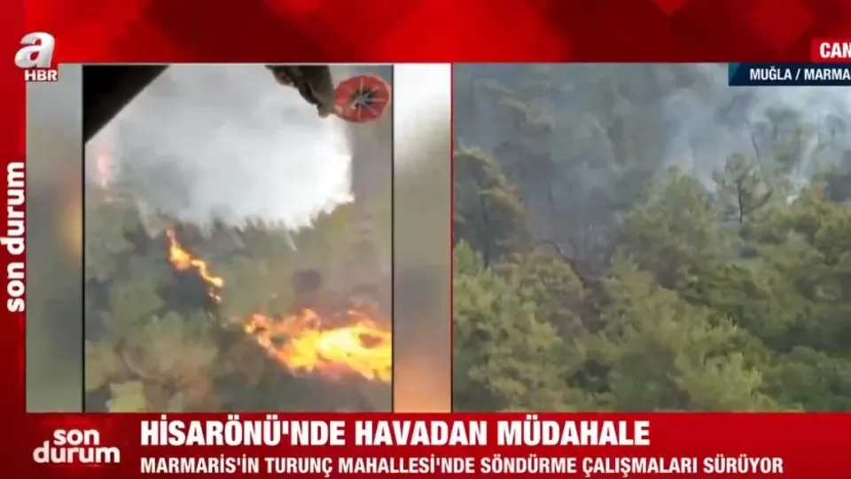 Hisarönü’nde havadan müdahale