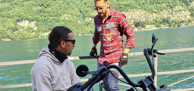 Zlatan Ibrahimovic ve Hakan Çalhanoğlu motor turuna çıktı