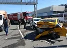 Kaputu açılan taksi zincirleme kazaya neden oldu