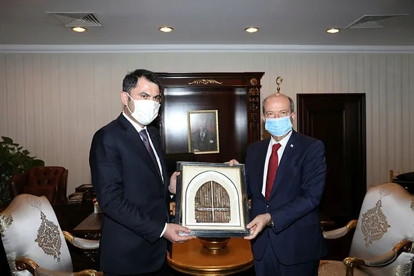 KKTC Cumhurbaşkanı Tatar Türkiye Çevre ve Şehircilik Bakanı Kurum’u kabul etti