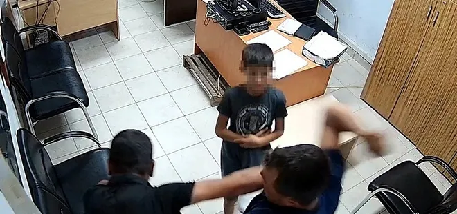 Polis merkezinde kayınbirader dayağı!