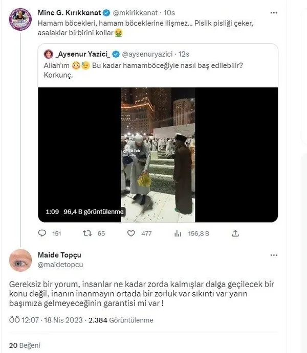 1681815256681.jpeg Cumhuriyet yazarı Mine Kırıkkanat'tan Kabe'yi ziyaret eden Müslümanlara alçak sözler! Hakaret etti - 7