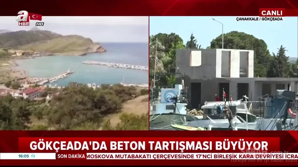Iyi Partili Gokceada Belediyesine Beton Tepkisi Sit Alanina Binalar Diktiler Video Ahaber Son Dakika Video Izle