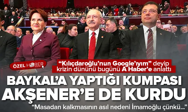 Baykal’a yaptığı kumpası Akşener’e de kurdu