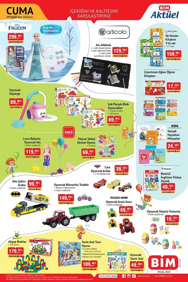 3 Ekim BİM aktüel ürünler kataloğu yayınlandı! Yeni ayın ürünleri arasında 159 TL’ye tereyağı 109 TL’ye 5kg yoğurt, 95 TL’ye 500 gr kaşar peynir satılıyor