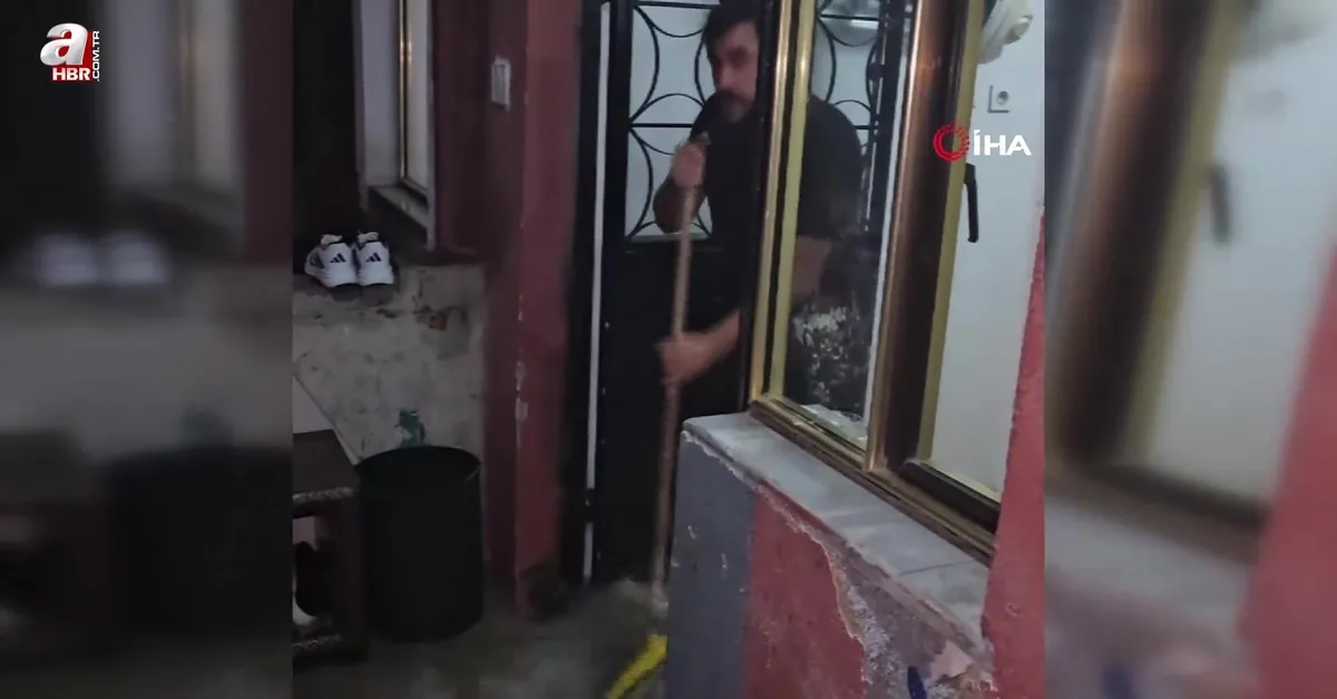 Hamile kadının evi sular altında kaldı